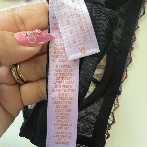 Savage X Fenty Shining Star Embroidered Unlined Demi Bra - Size 34B - Picture 5 of 8